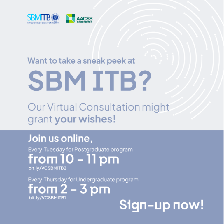 Weekly Virtual Consultation With Admission Committee - SBM ITB